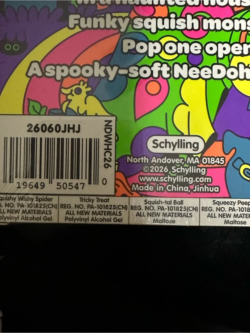 Nee Doh Funky Frights Squish-O-Ween Countdown - Colorful Multicolor Kids Toy